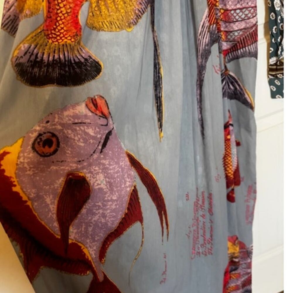 Aratta Flying Fisher Maxi Duster Button Down Side Pockets Colorful M - Picture 7 of 10
